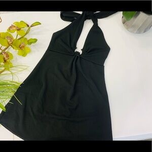 Zara BN Black Halter dress Size M